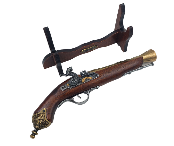 Pistolet à percussion sur support - réplique XVIIIe siècle – 154S