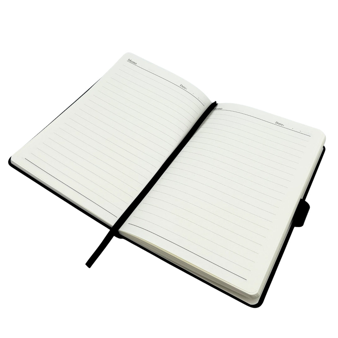 Coffret cadeau élégant carnet en cuir bleu marine A5 avec stylo dans une boîte cadeau - EE13