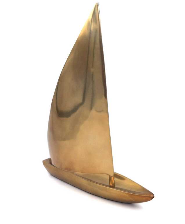 Grand modèle réduit de voilier - aluminium - 39 x 30cm - N-3045