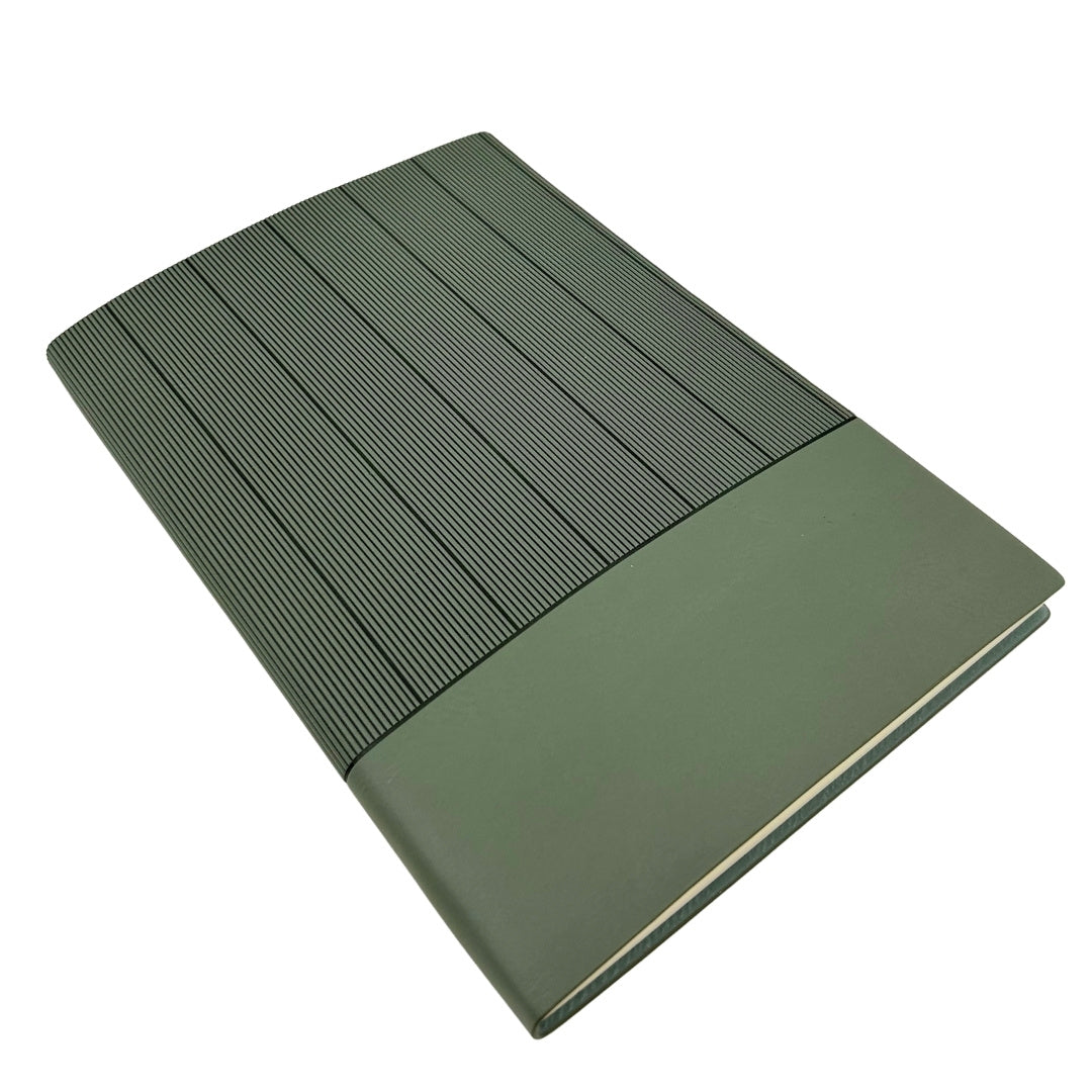 Coffret cadeau élégant - Carnet en cuir A5 avec stylo dans une boîte cadeau - Vert olive - EE14