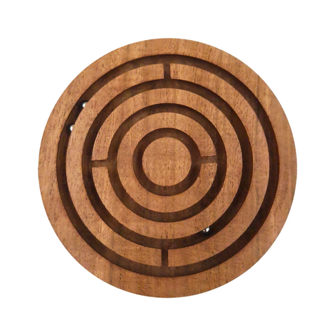 Jeu d’adresse et de logique en bois : billes dans un labyrinthe - DNU-005