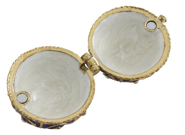 Coffret métallique exclusif avec cristaux - Œuf de Fabergé - B0748-17 BL