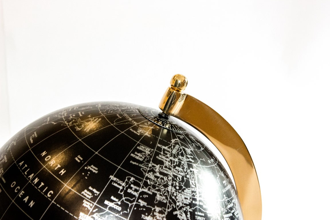 Globe décoratif noir et or – MMG004S