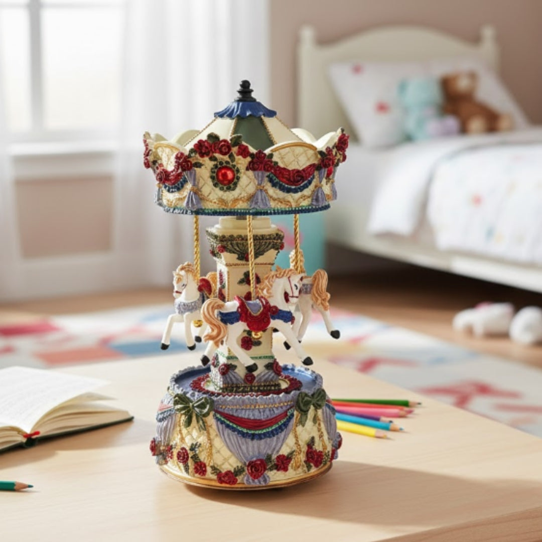 Boîte à musique carrousel 18cm - JX-25136