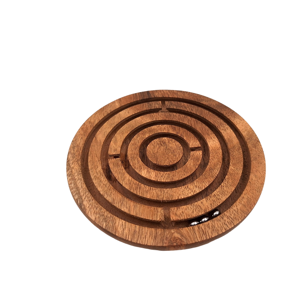 Jeu d’adresse et de logique en bois : billes dans un labyrinthe - DNU-005