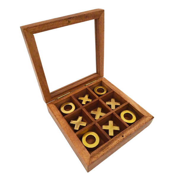 Morpion dans une boîte avec couvercle en verre - DNU-004
