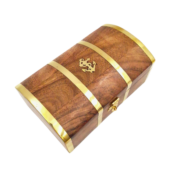Coffret en bois marin vintage - DNU-020