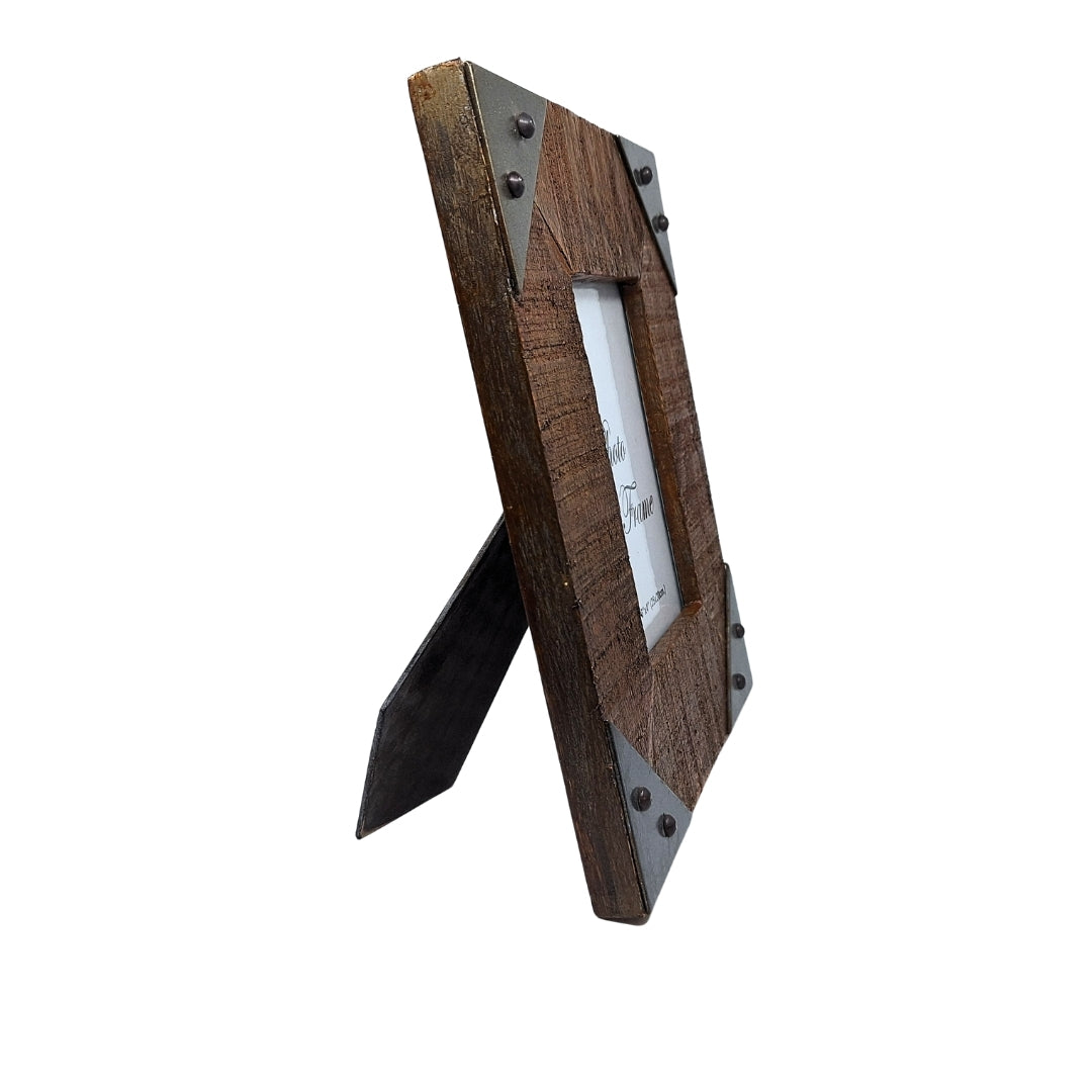 Cadre photo en bois 10x15 cm vintage – bois de manguier