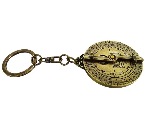 Porte-clés premium astrolabe en laiton - cadeau astronomie – H80