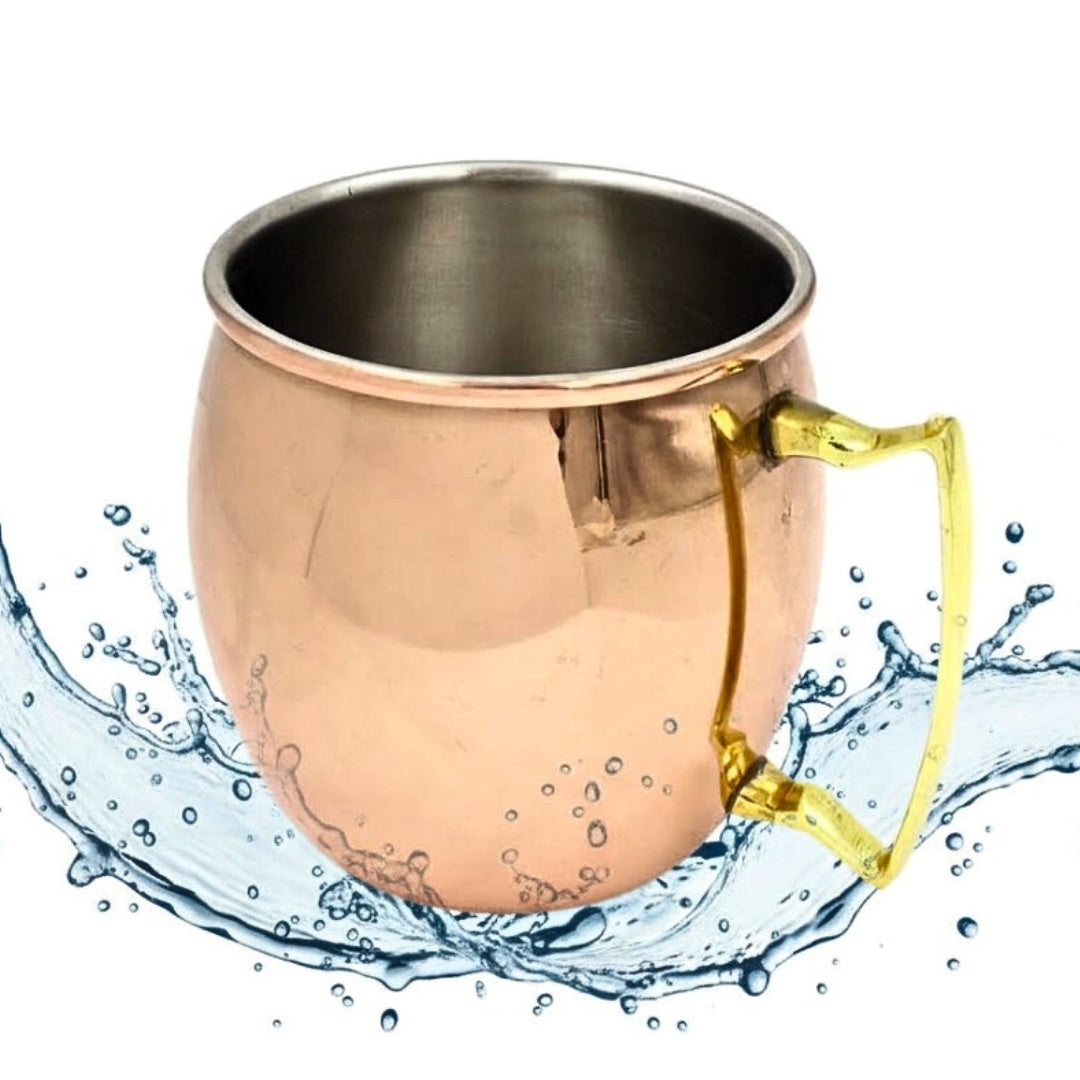 Mug en acier inoxydable 304 cuivré - Capacité 500ml recouvert d’une couche de cuivre - MM7012