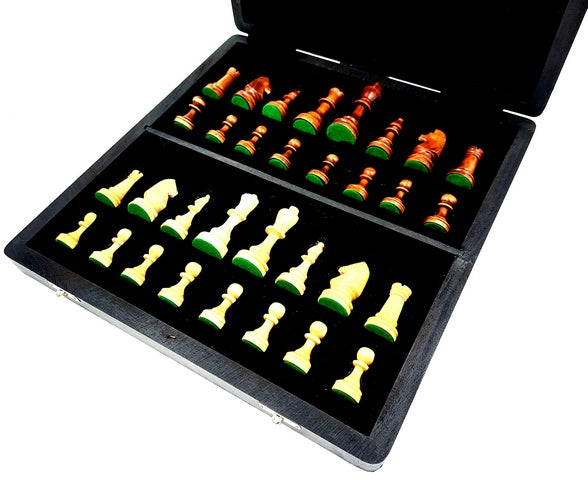 Échecs en bois et métal 33x33cm - G334B