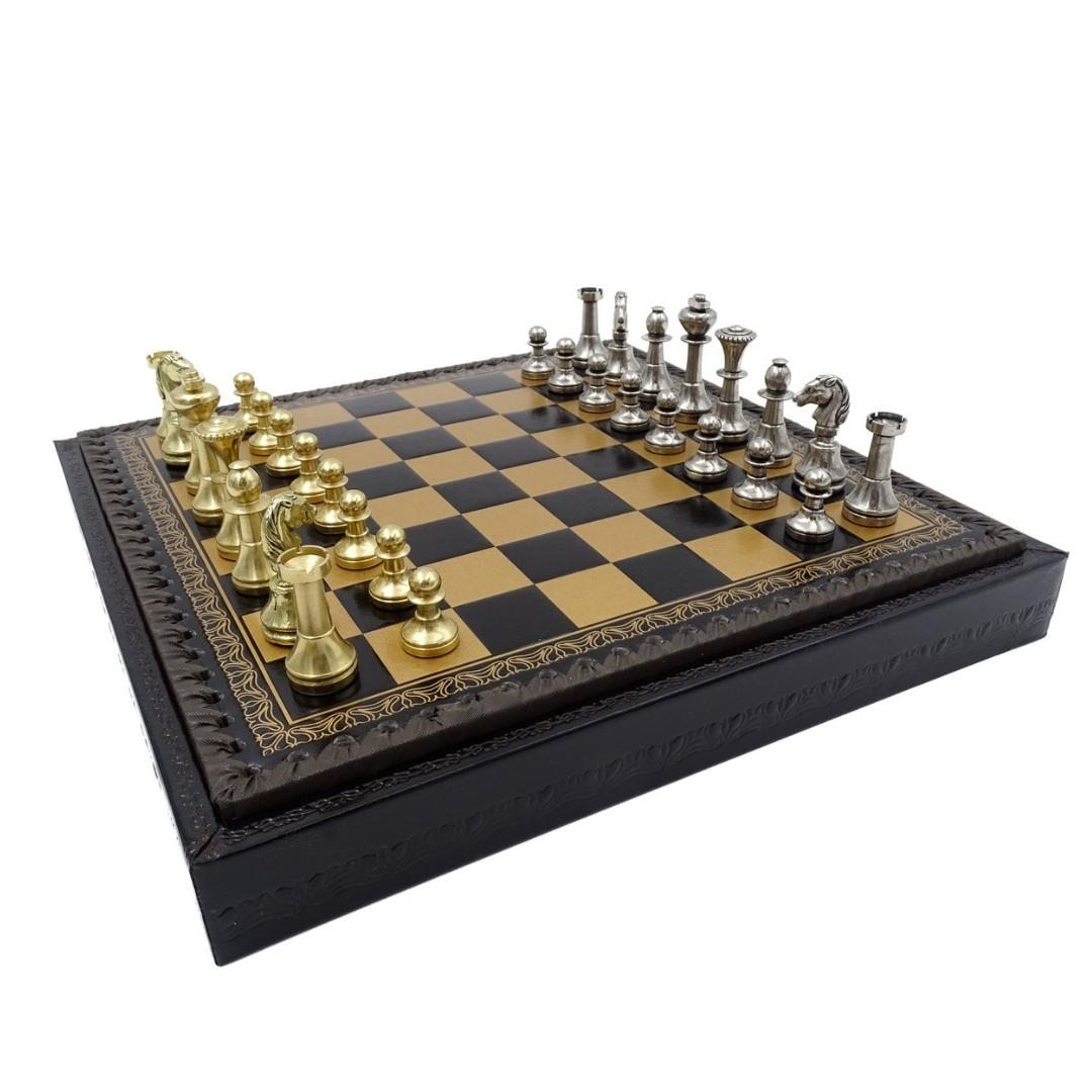 Échecs exclusifs en laiton Italfama 28x28 cm – N001