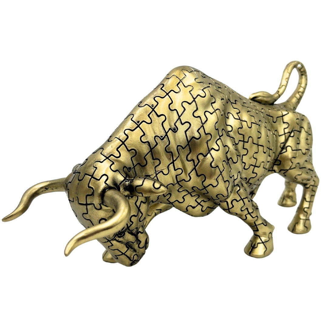 Taureau - Statuette décorative dorée - Symbole de force et de richesse - 43111Y1