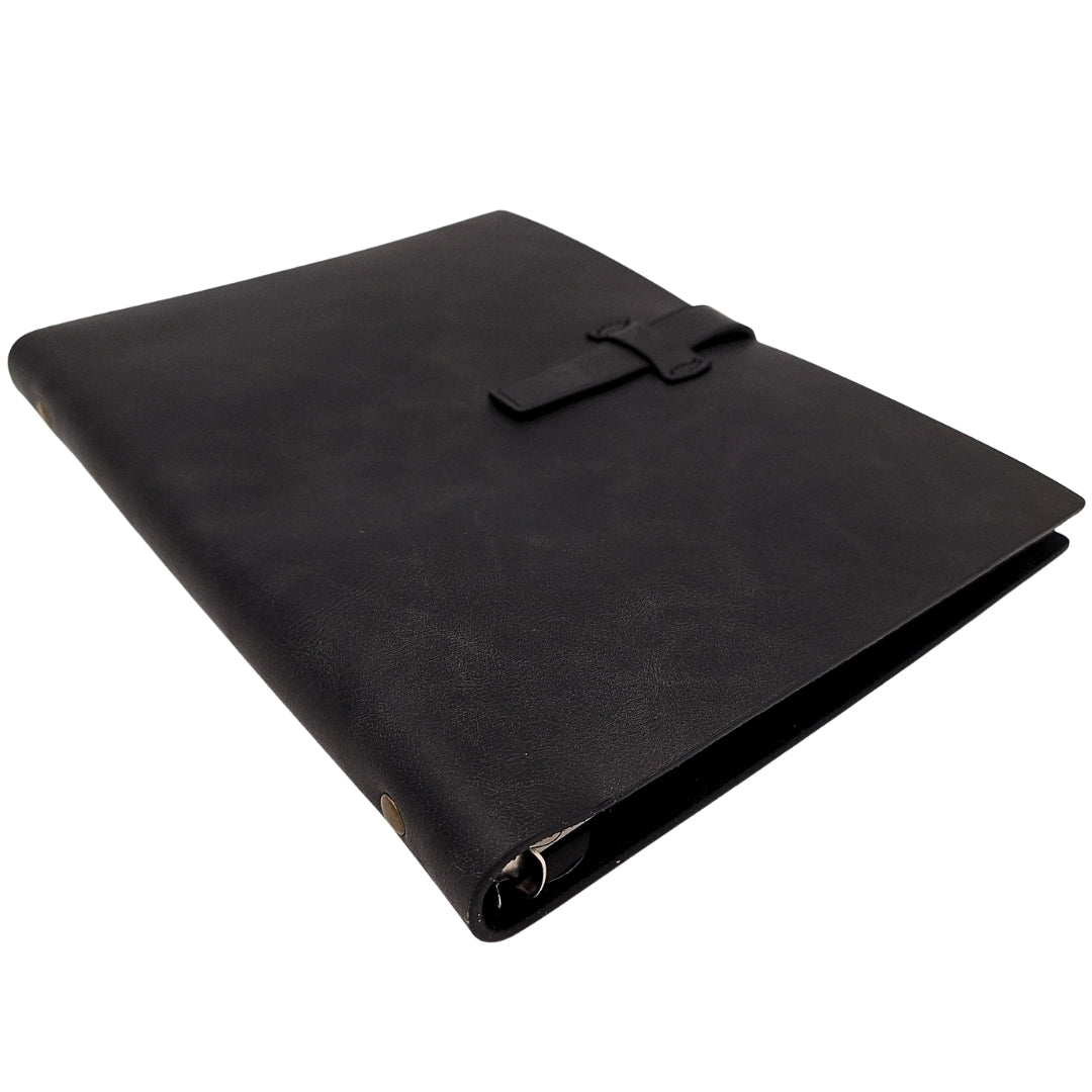 Carnet élégant en cuir A5 vintage rétro avec fermeture – Journal intime – EE4