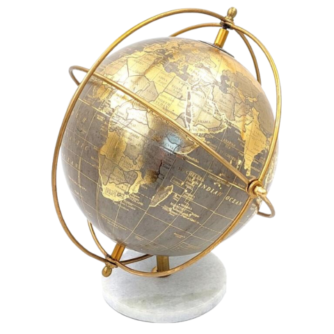 Globe décoratif sur socle en pierre GLB-127