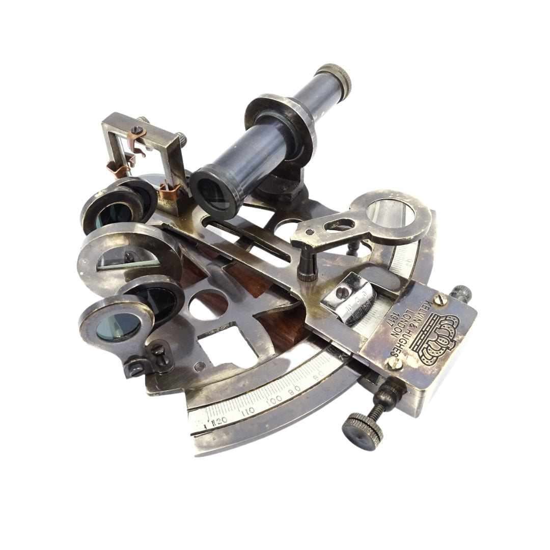 Sextant en laiton dans une boîte en cuir - NC1514B