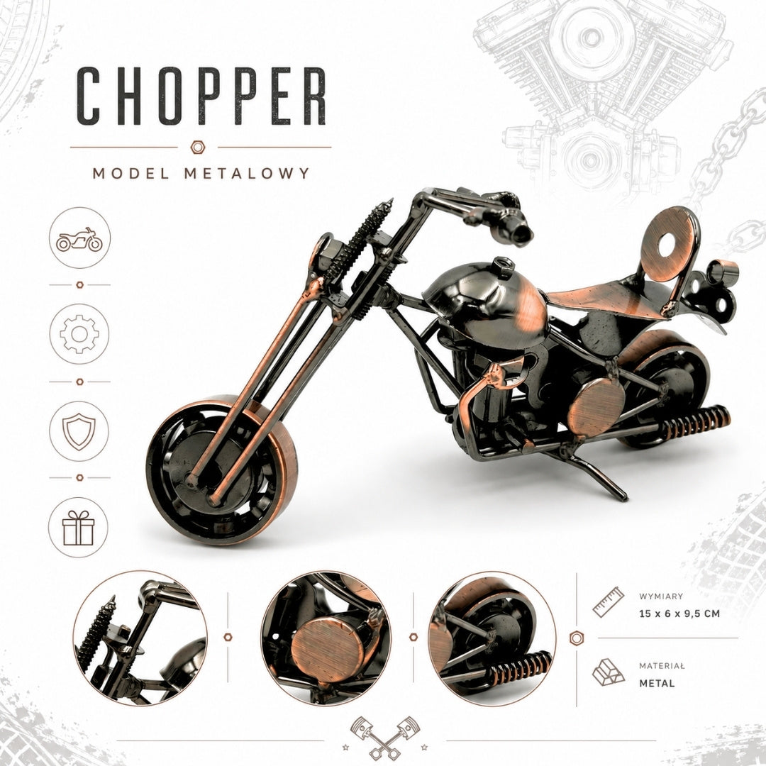 Modèle métallique de moto chopper - M33
