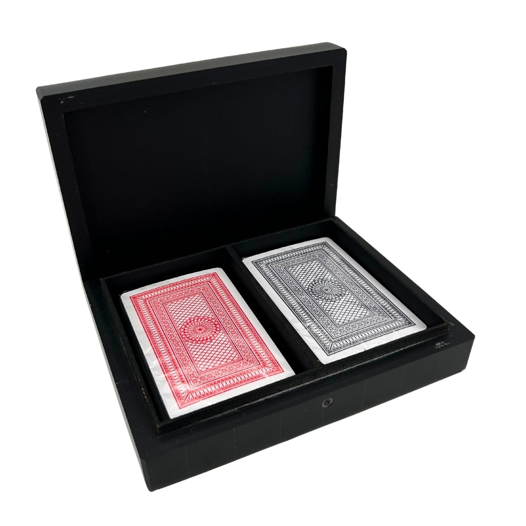 Deux jeux de cartes dans une boîte en résine – 51668
