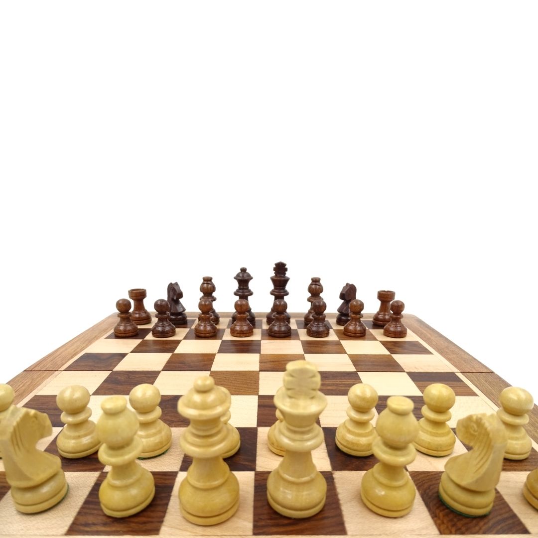 Échecs en bois magnétiques 30x30cm pliants - G614