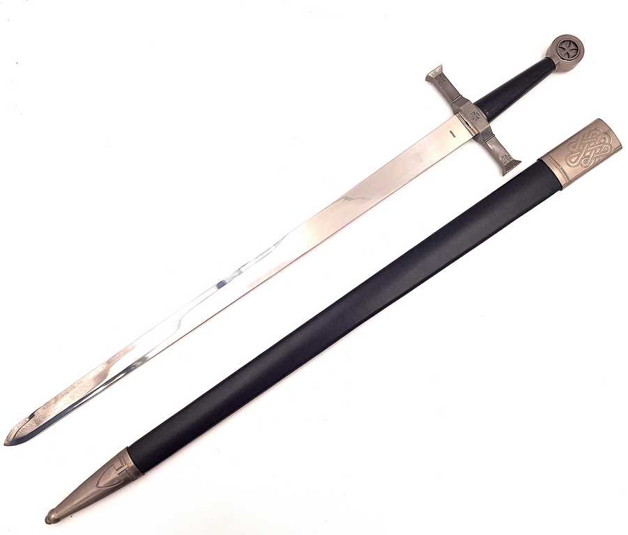 Épée de chevalier en acier 84 cm avec fourreau - Réplique - SW-114