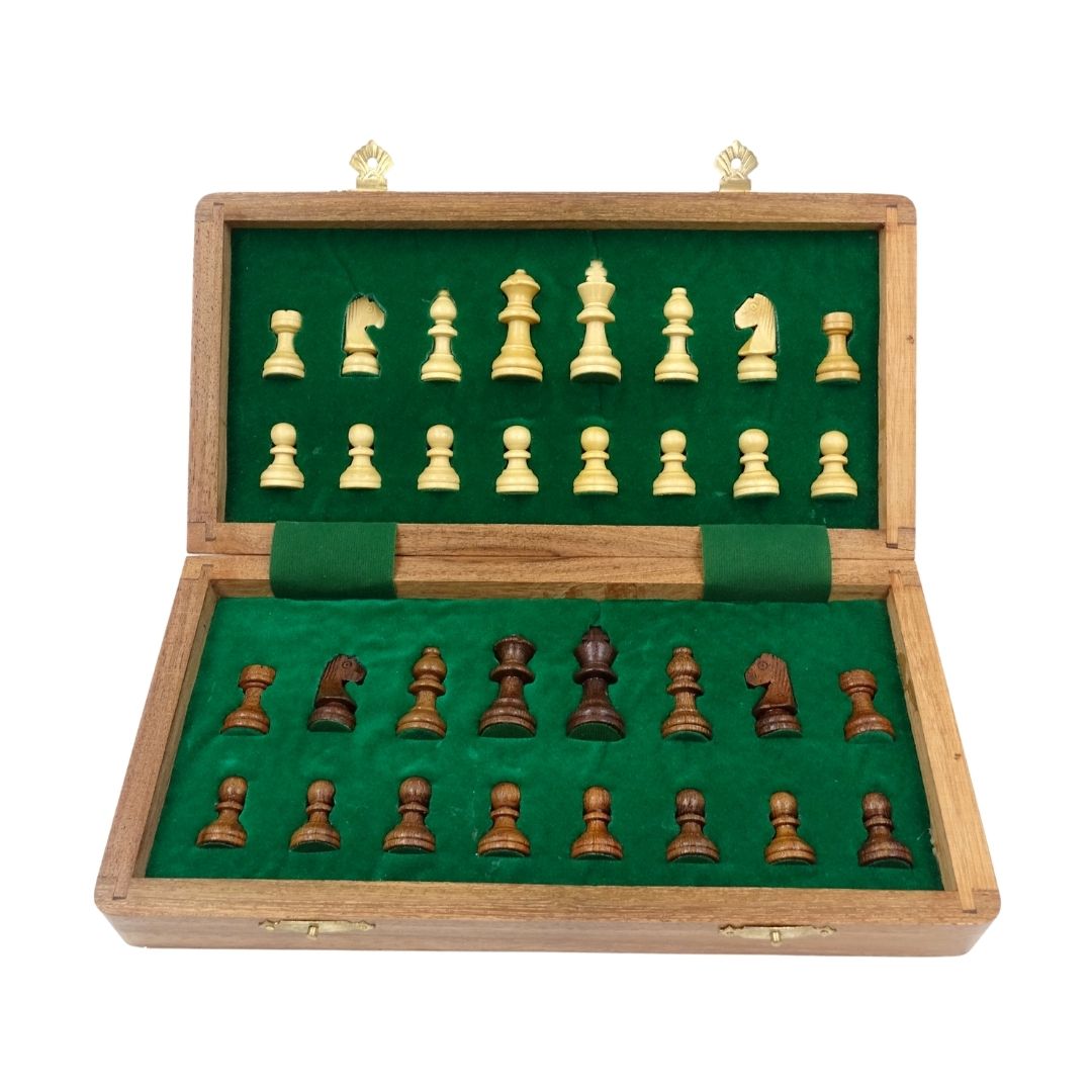 Échecs en bois magnétiques 30x30cm pliants - G614