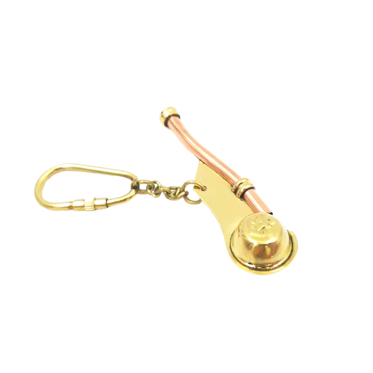 Porte-clés sifflet de bosco en laiton - KRT28B