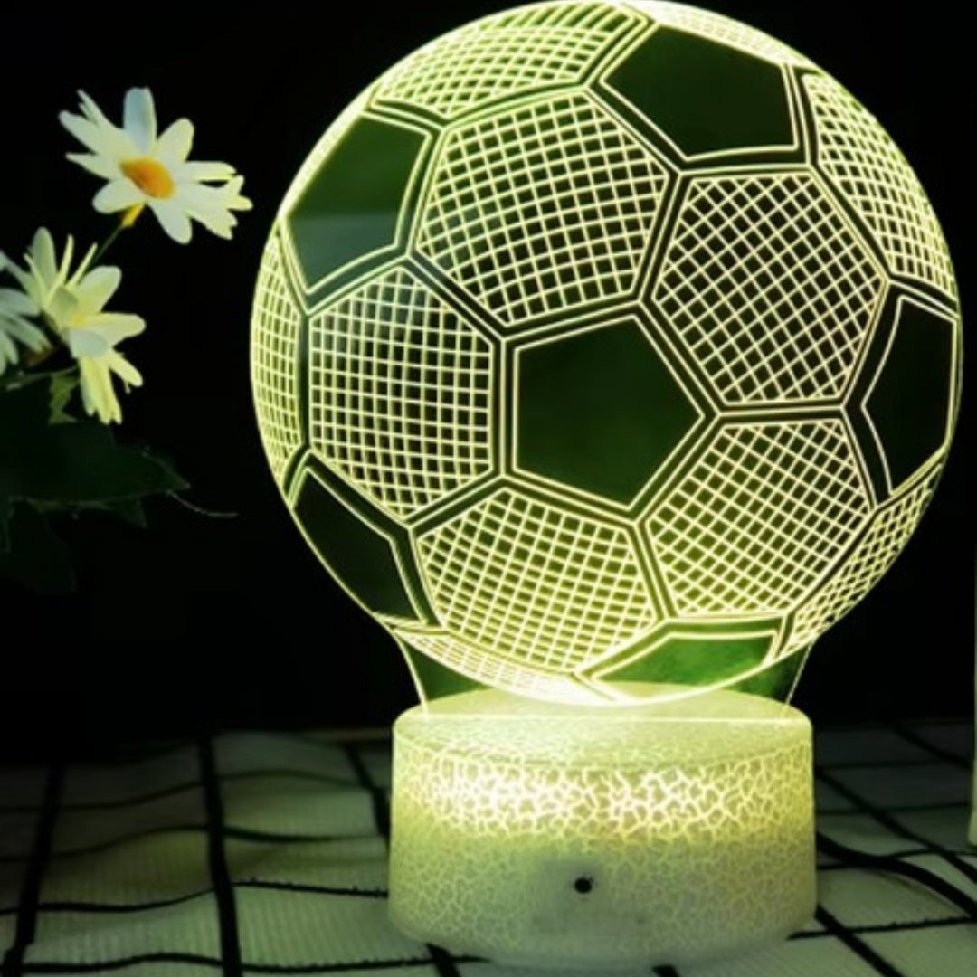 Lampe de nuit Ballon de football - Cadeau pour footballeur Gadget - 3 couleurs - P107