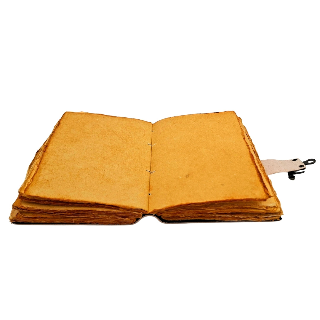 Carnet en cuir vintage rétro 200 pages - Cuir de chèvre - Arbre de vie - AH18