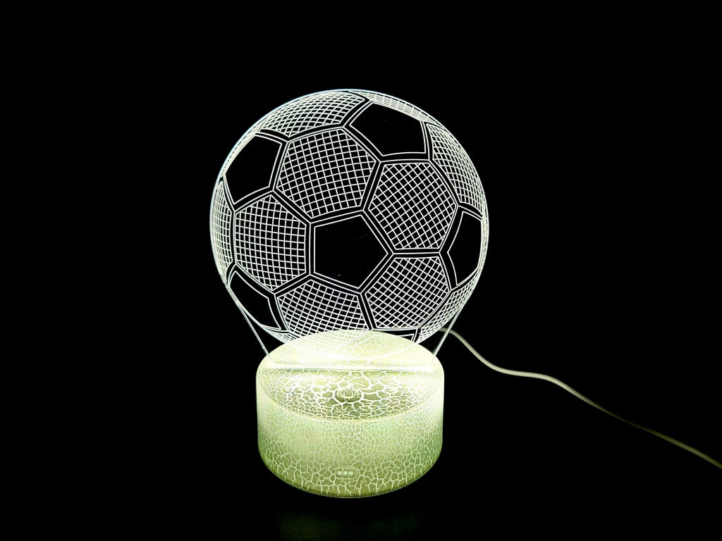 Lampe de nuit Ballon de football - Cadeau pour footballeur Gadget - 3 couleurs - P107