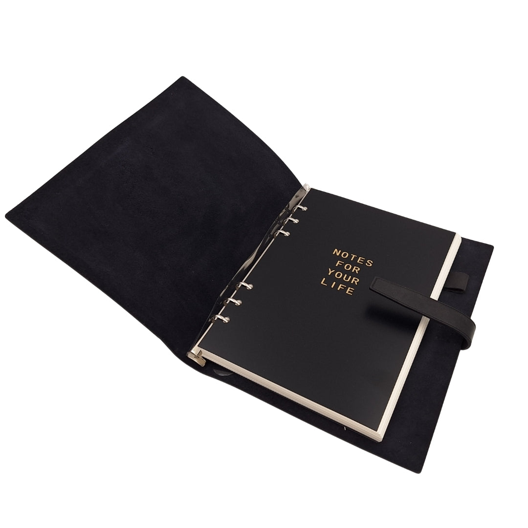 Carnet élégant en cuir A5 vintage rétro avec fermeture – Journal intime – EE4
