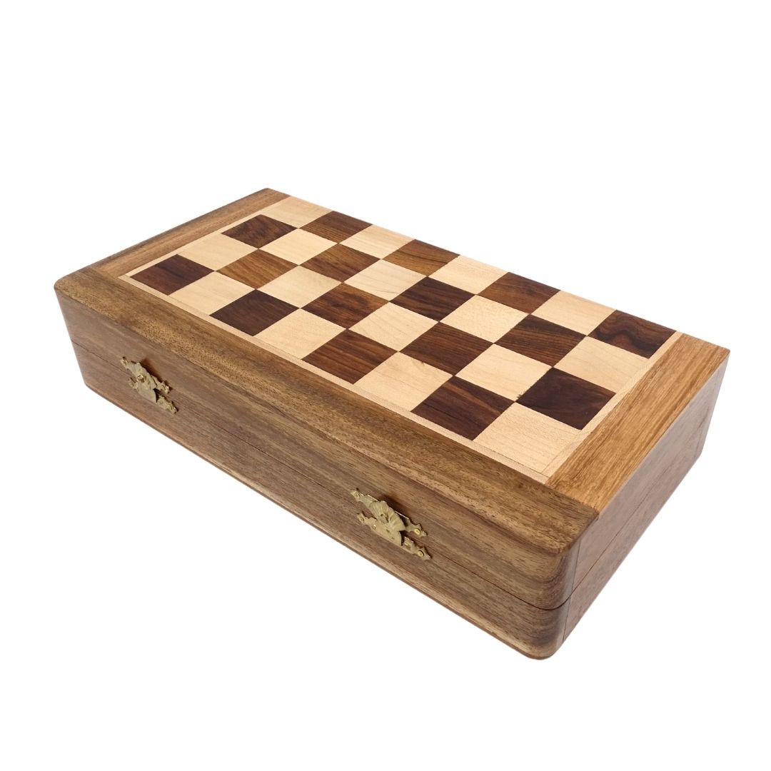 Échecs en bois magnétiques 30x30cm pliants - G614