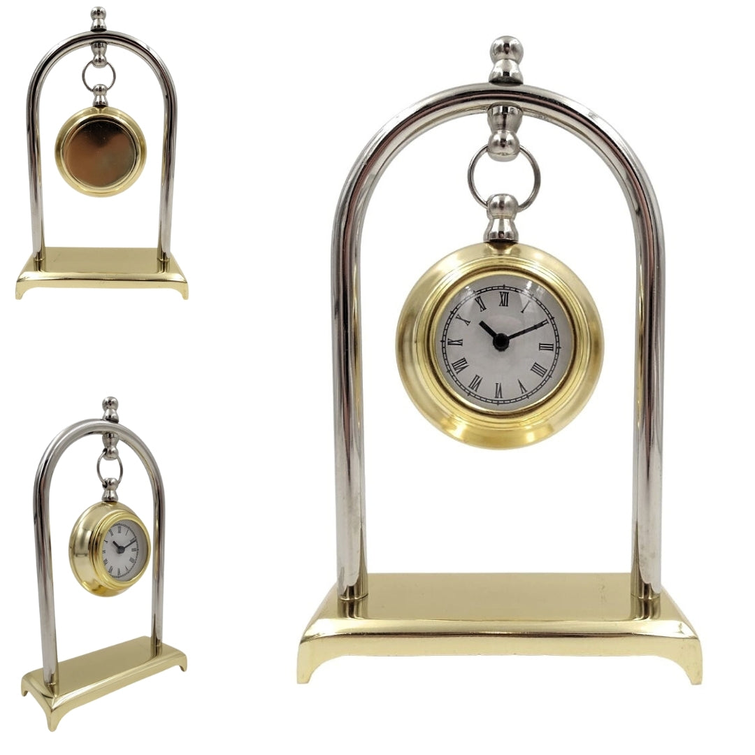Horloge de cheminée vintage rétro – horloge décorative de bureau - M02