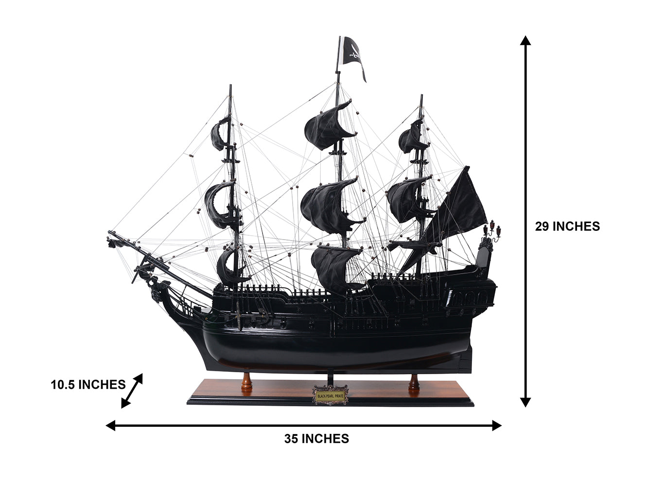 Modèle de navire pirate Black Pearl - Longueur 89cm - BP80R