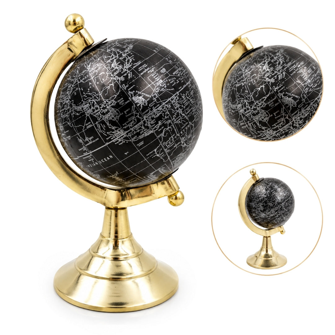 Globe décoratif noir et or – MMG004S