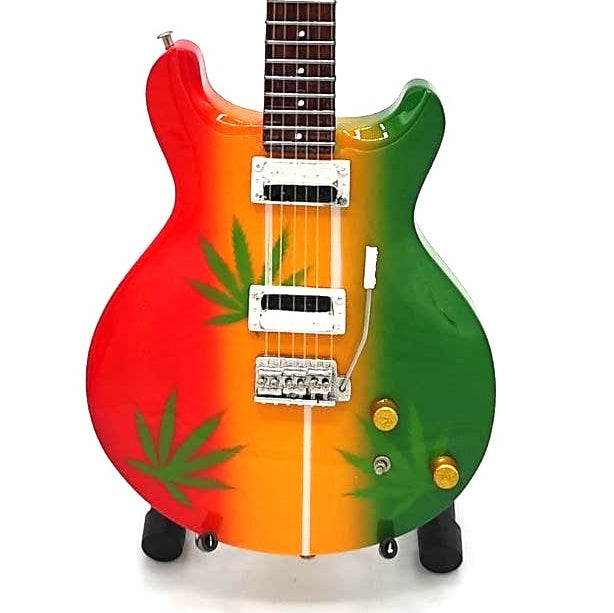 Mini guitare dans le style de Bob Marley Tribute Ganja MGT-0468