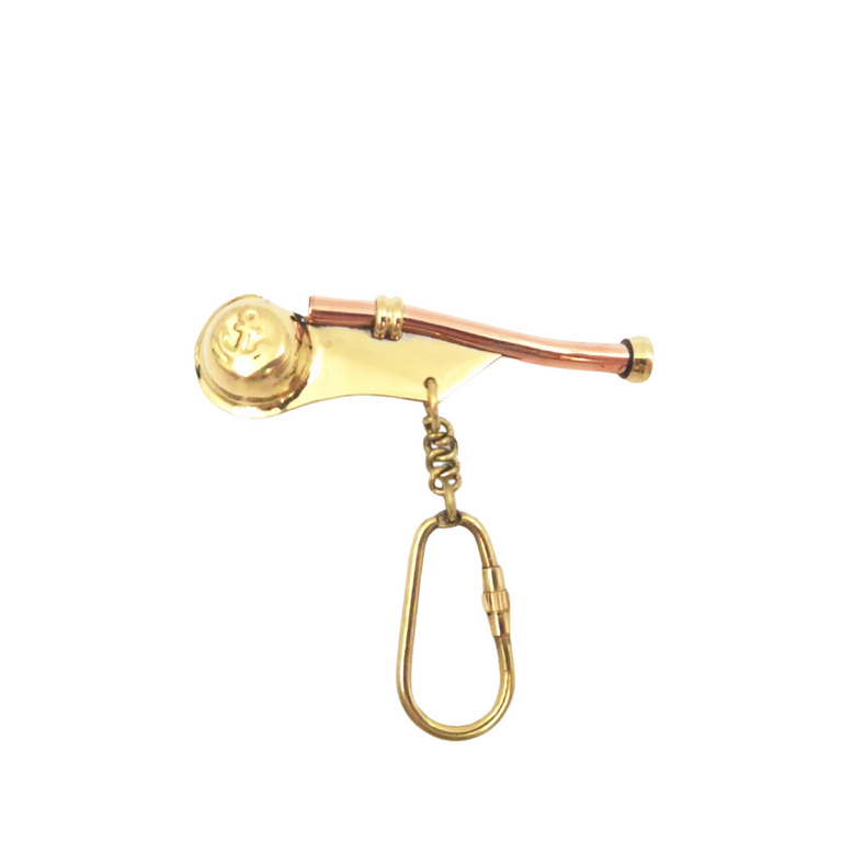 Porte-clés sifflet de bosco en laiton - KRT28B