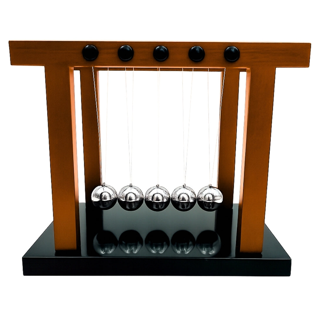 Grandes boules de Newton élégantes premium sur socle en bois - YG1300F