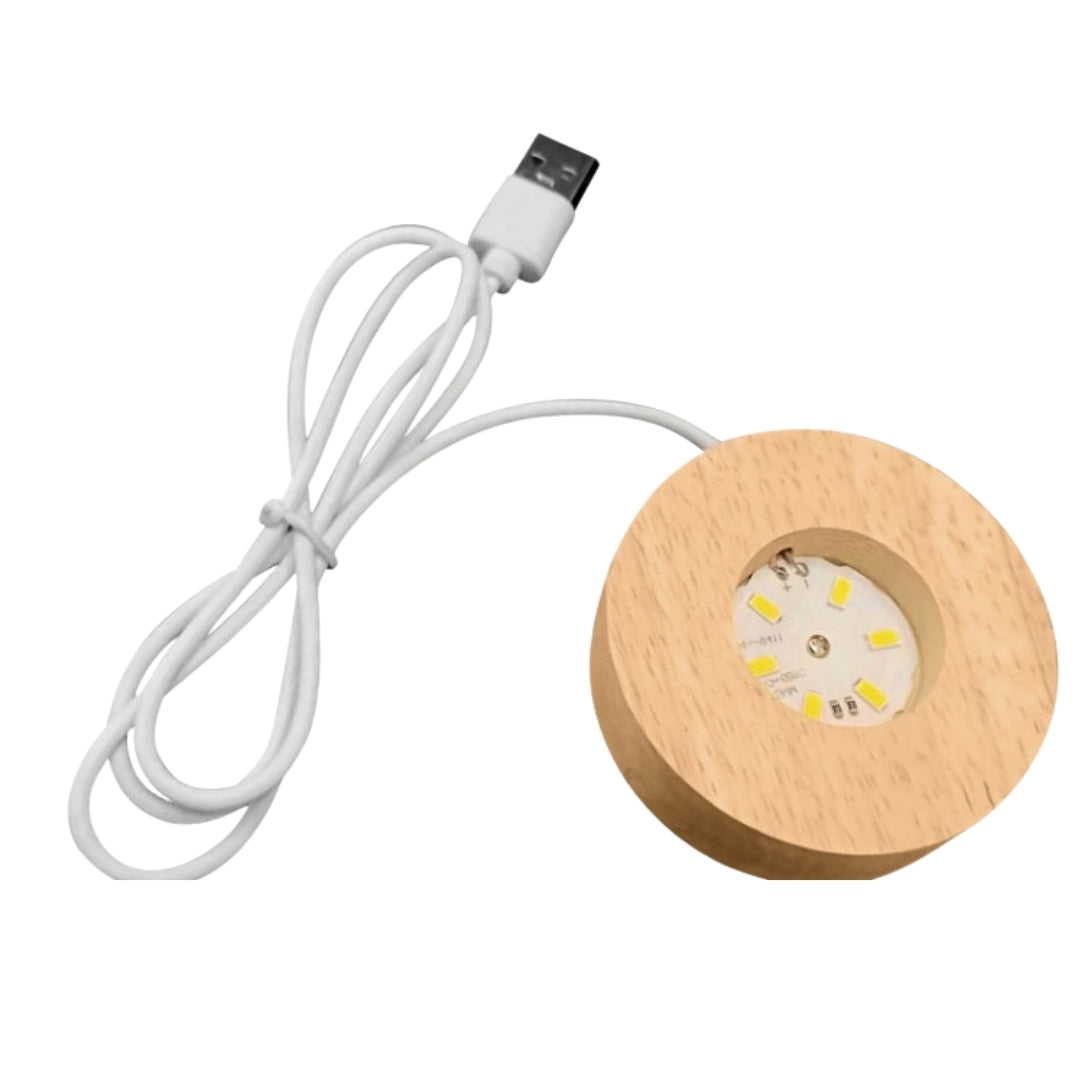 Boule de verre 3D Lune - Lampe de nuit LED USB - Gadget de bureau
- KKS