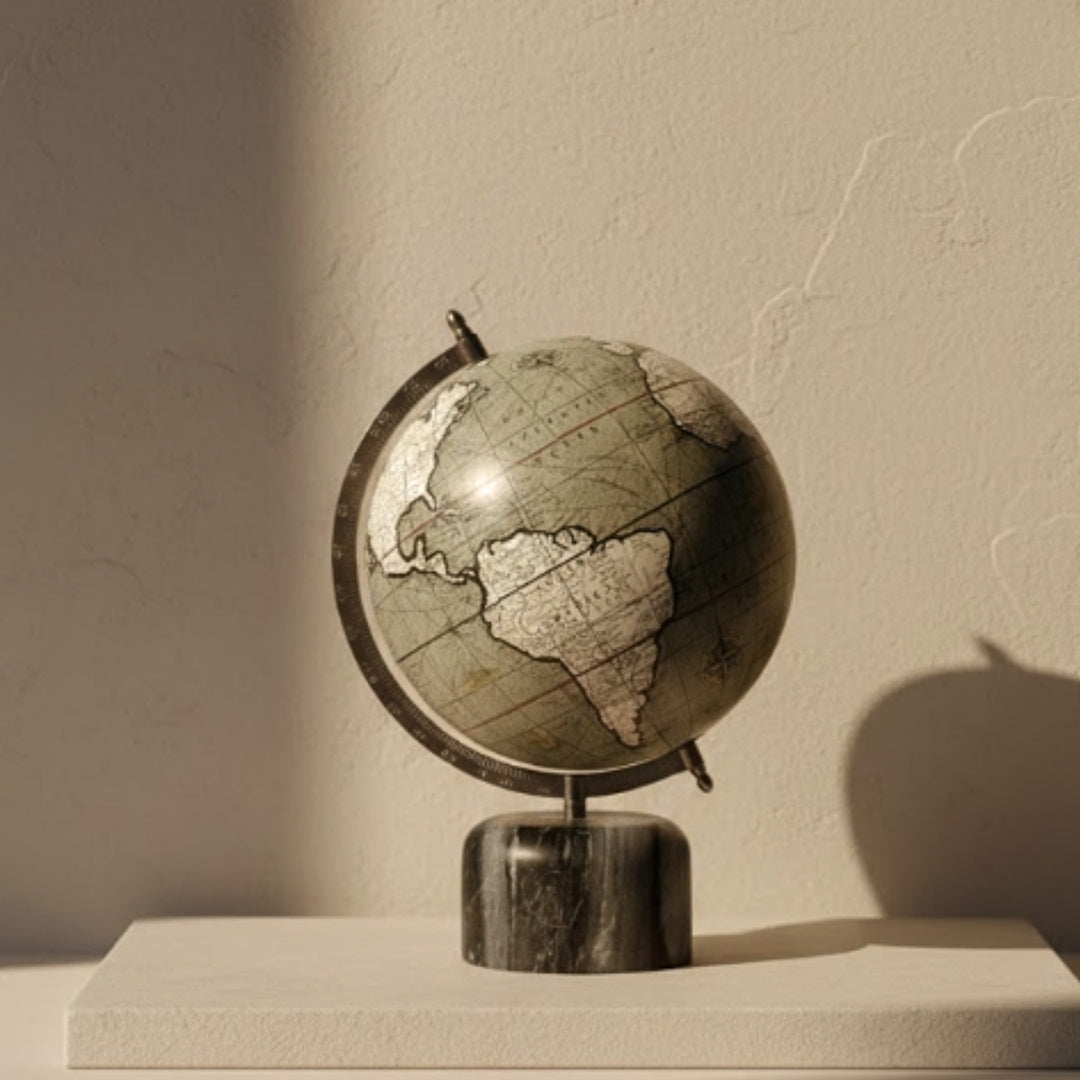 Globe décoratif sur socle en pierre 30cm - GLB-68