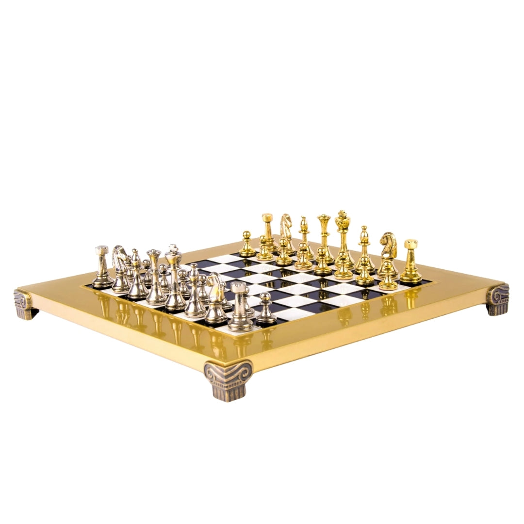 Échecs exclusifs en laiton 28x28cm - Staunton - S32BLA