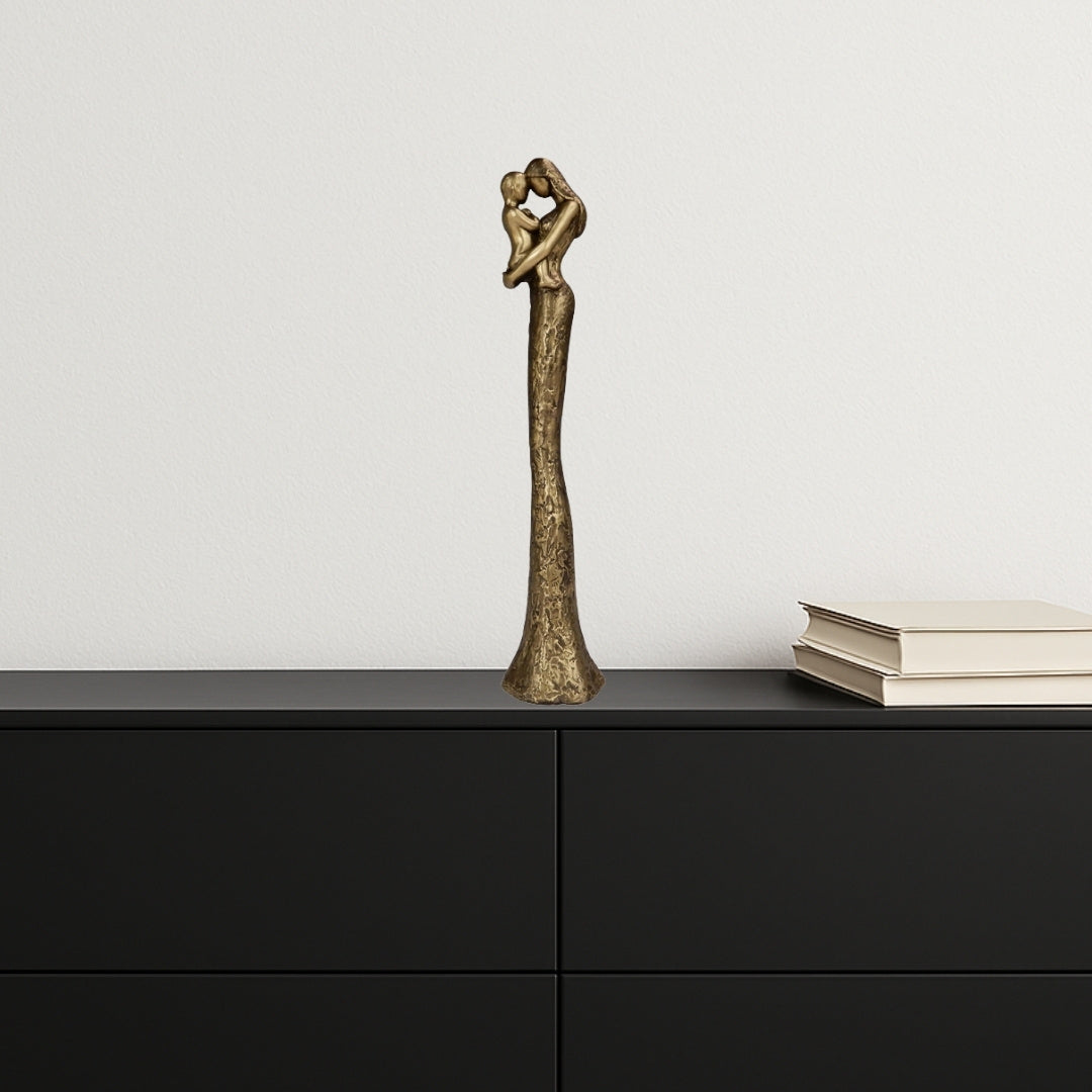 Statuette moderne mère avec enfant - Symbole de la famille - Hauteur 27cm - E43586