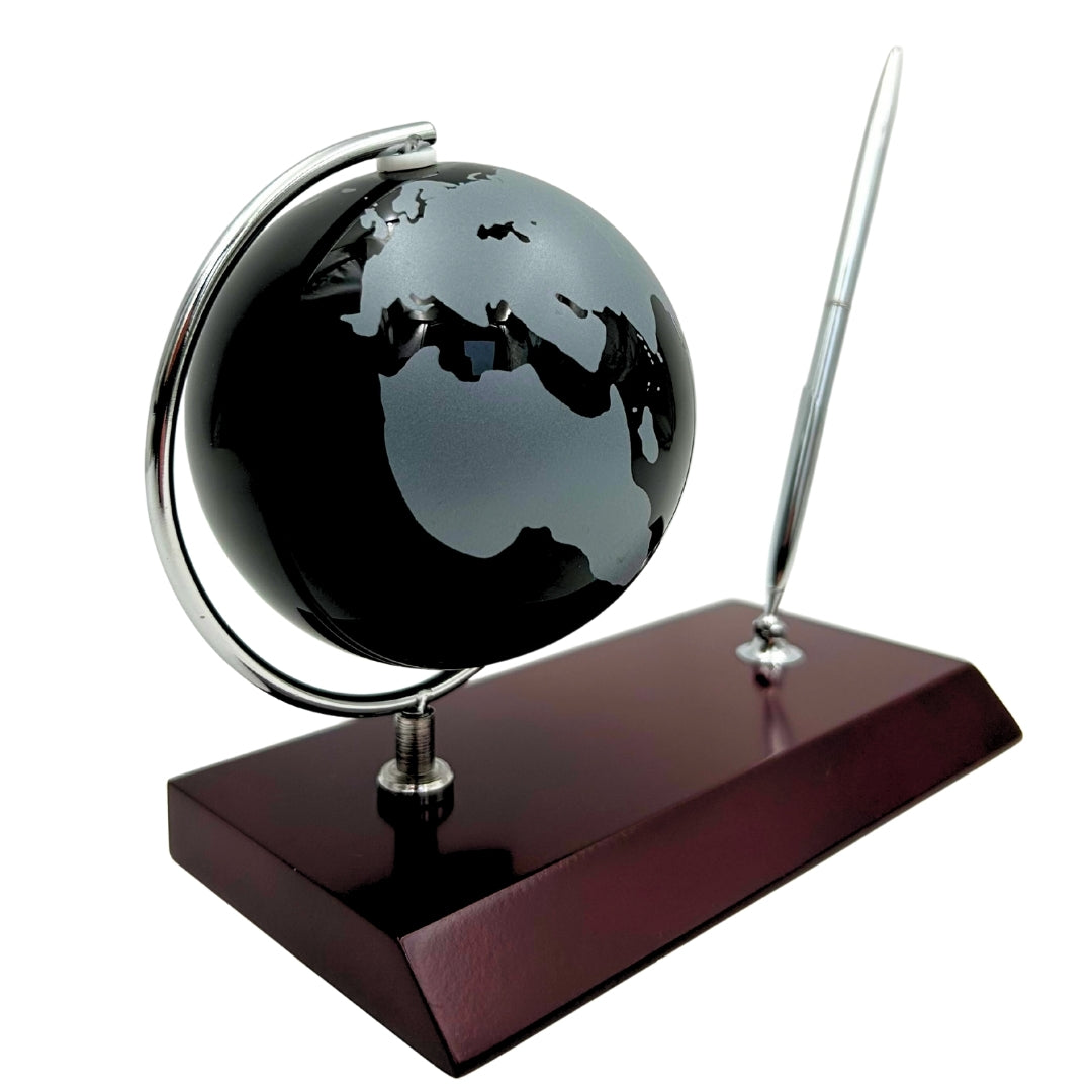 Elegantes dekoratives Schreibtisch-Set Globus Stifthalter - Geschenk für den Chef – WBK