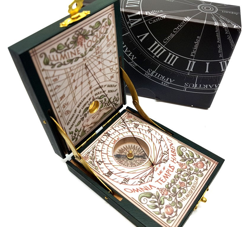 Cadran solaire avec boussole Kepler diptyque - réplique – H04
