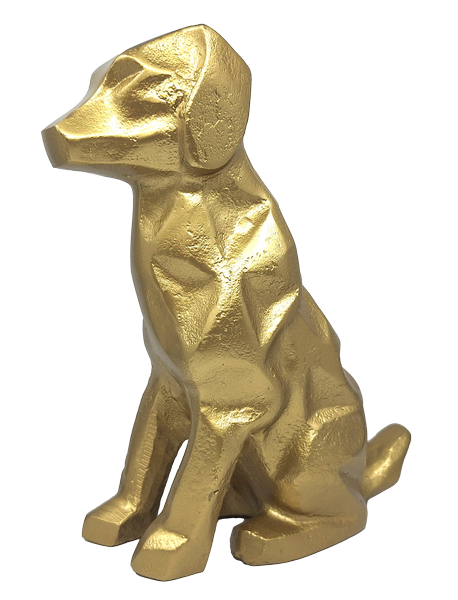 Figurine décorative dorée Chien - DOG2