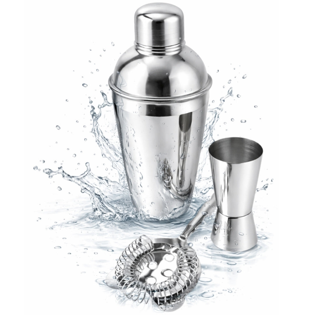 Set de bar – 3 pièces Shaker Jigger Passoire - BS48171