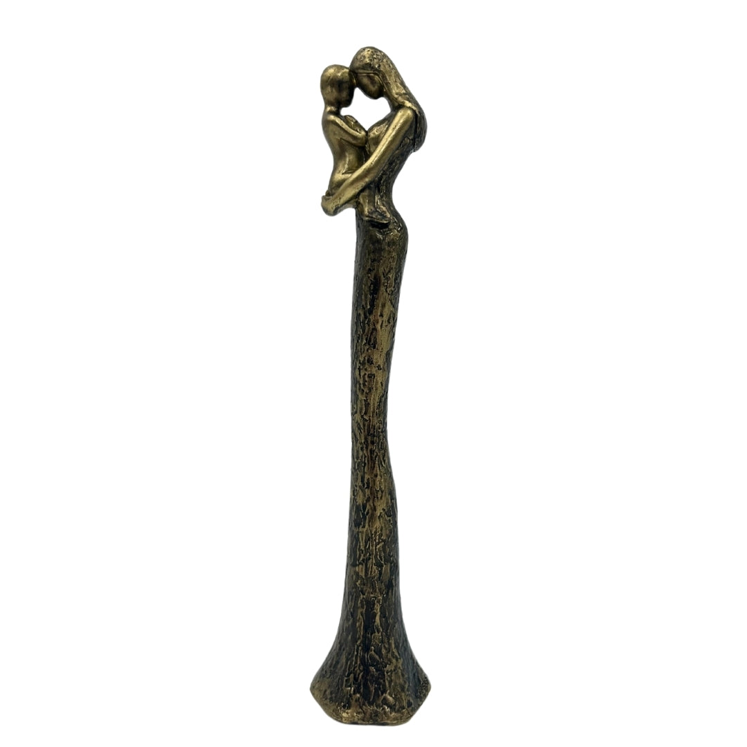 Statuette moderne mère avec enfant - Symbole de la famille - Hauteur 27cm - E43586