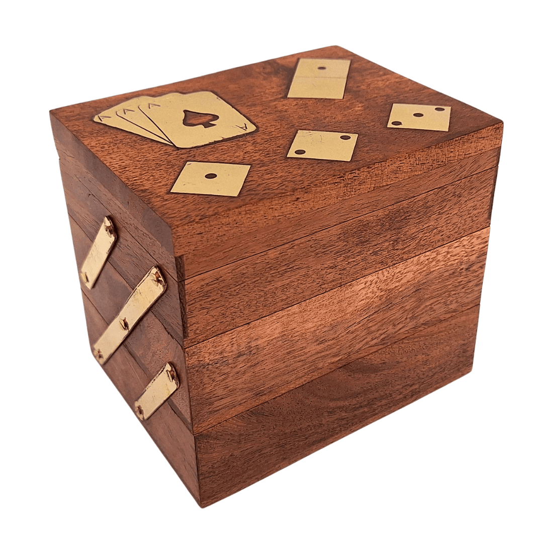 Ensemble élégant de jeux 3 en 1 - Cartes Dés Dominos - DNU-101