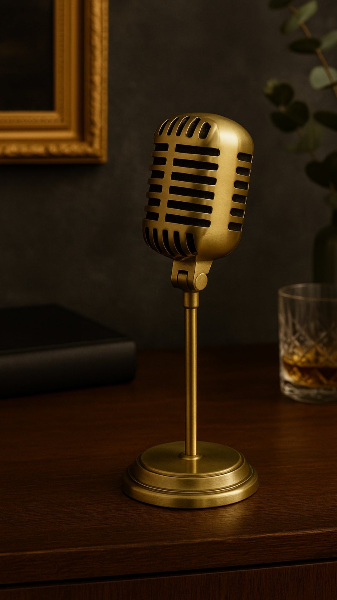 Statuette de microphone rétro - 92715B