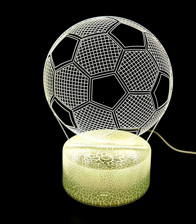 Lampe de nuit Ballon de football - Cadeau pour footballeur Gadget - 3 couleurs - P107
