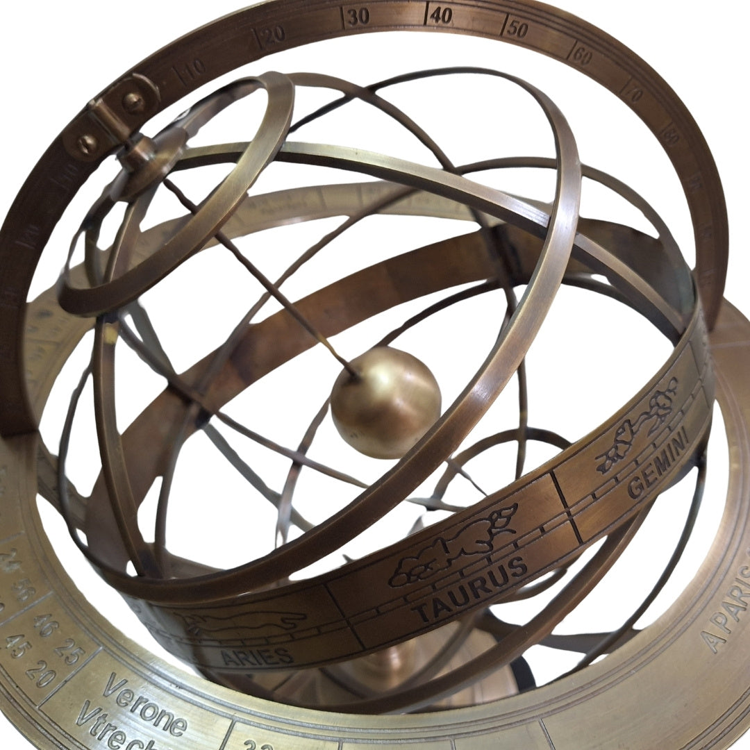 Grand astrolabe en laiton – Décoration de cabinet - AML141A
